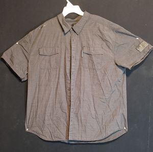ecko unltd button down men's grey 3xl short sleeve
